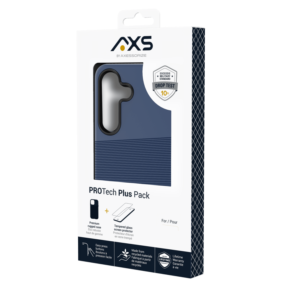 Wholesale cell phone accessory AXS - PROTech Plus Case and ARMORGlass Screen Protector for