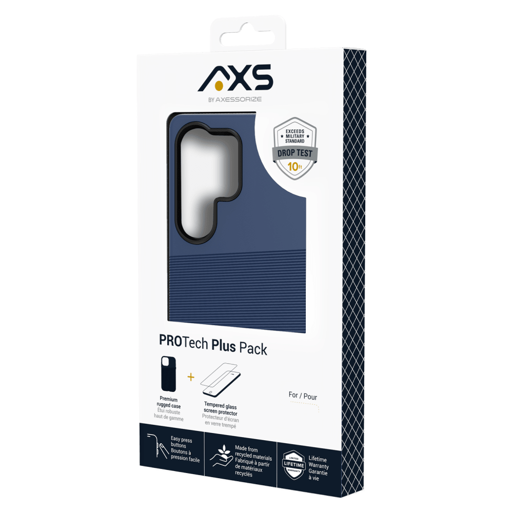 Wholesale cell phone accessory AXS - PROTech Plus Case and ARMORGlass Screen Protector for