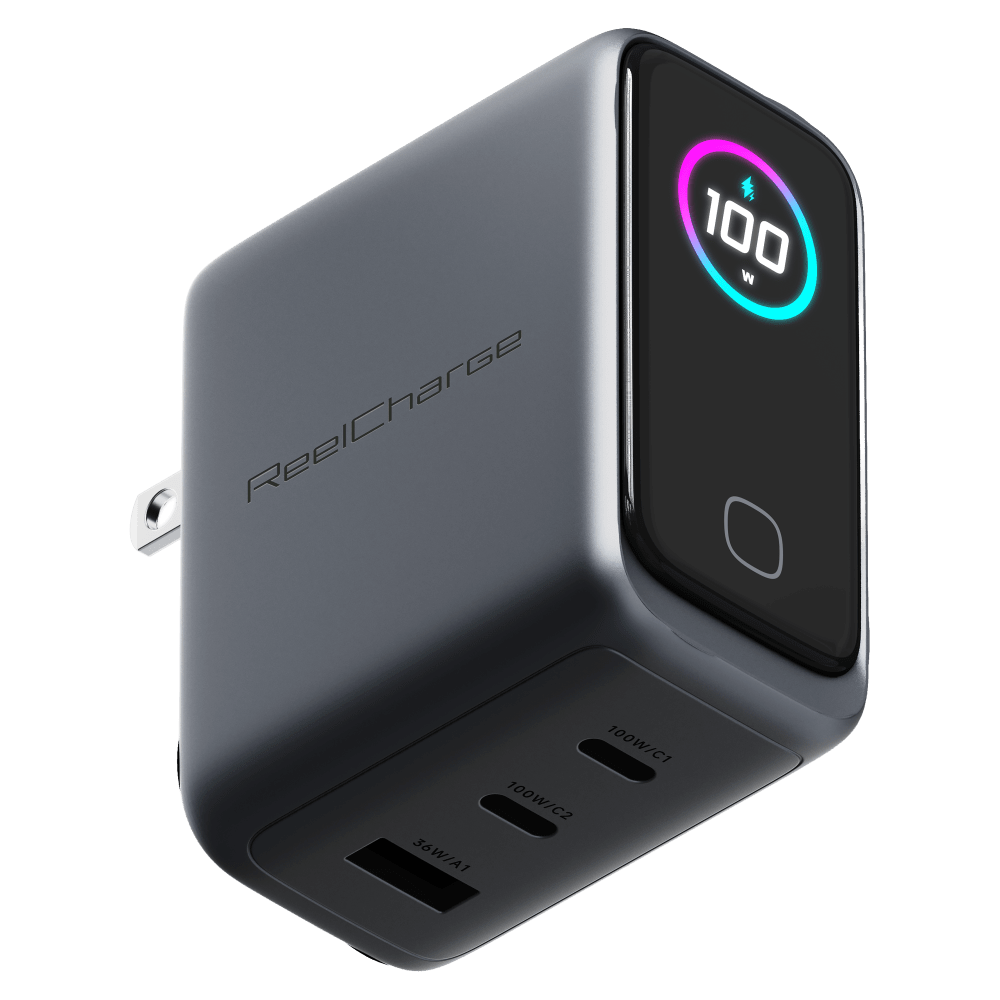 Wholesale cell phone accessory ReelCharge - 100W Compact USB A and USB C Wall Charger with