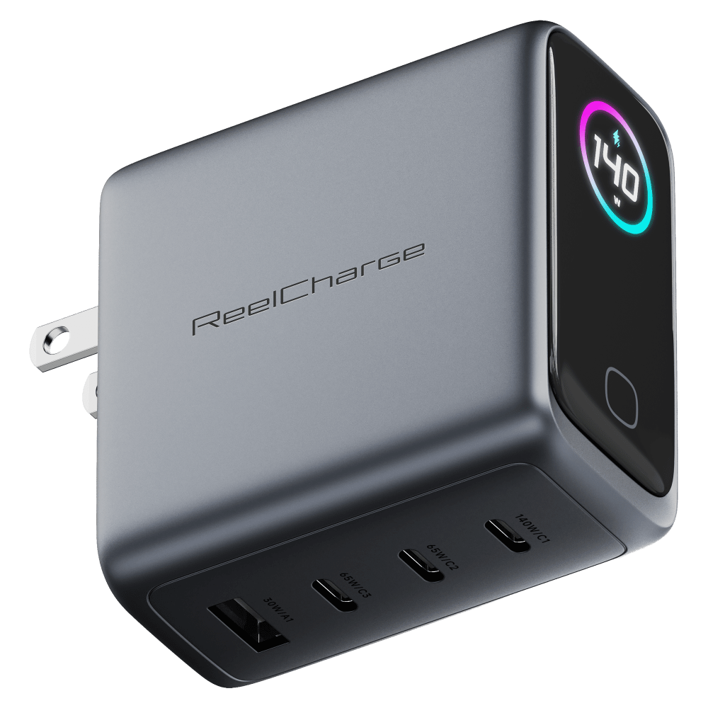 Wholesale cell phone accessory ReelCharge - 140W Compact USB A and USB C Wall Charger with