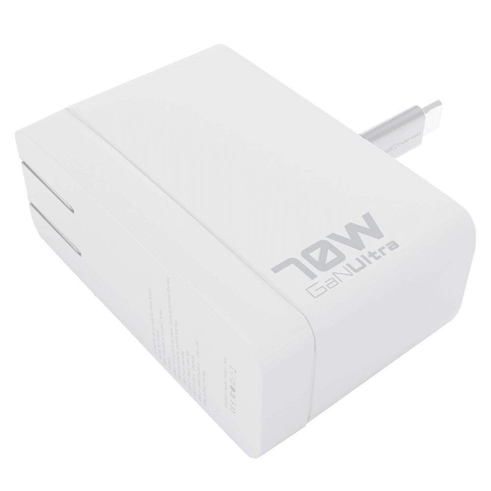 Wholesale cell phone accessory ReelCharge - 70W USB A and USB C Wall Charger with Retractable