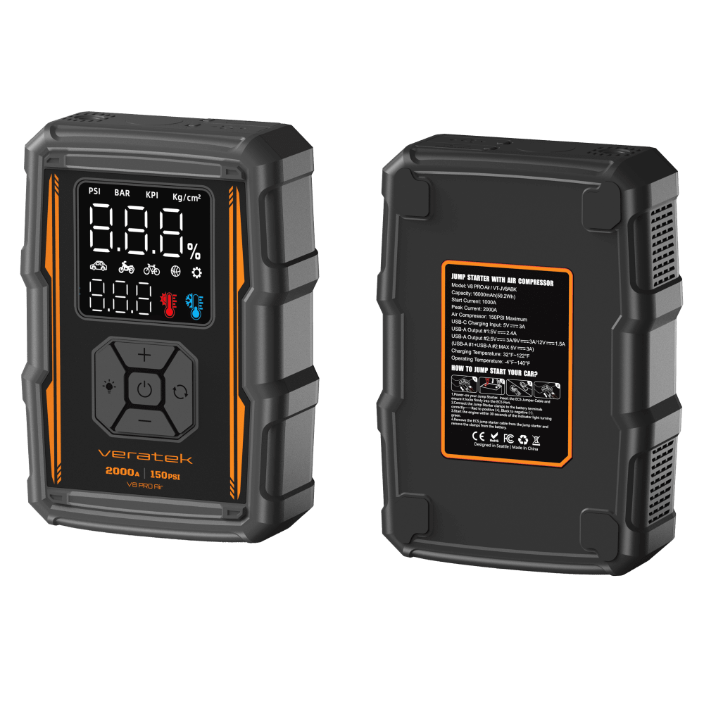 Wholesale cell phone accessory Veratek - V8 Pro Air Vehicle Jump Starter and Air Compressor