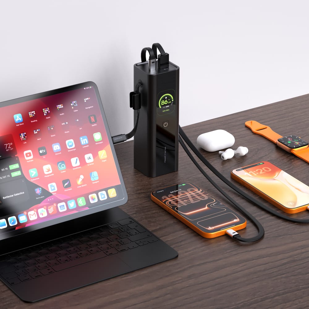 Wholesale cell phone accessory ReelCharge - 200W USB A and USB C Power Bank with Integrated