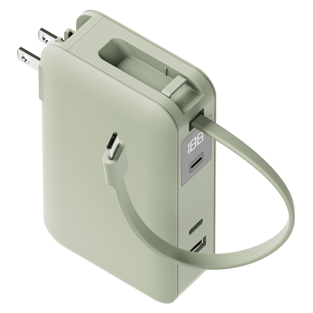 Wholesale cell phone accessory ReelCharge - 65W USB A and USB C Power Bank with Integrated