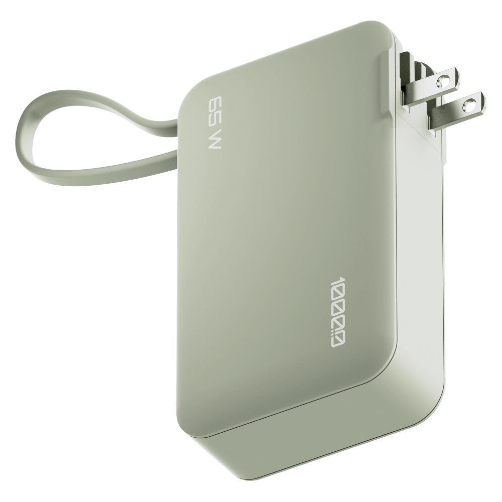 Wholesale cell phone accessory ReelCharge - 65W USB A and USB C Power Bank with Integrated
