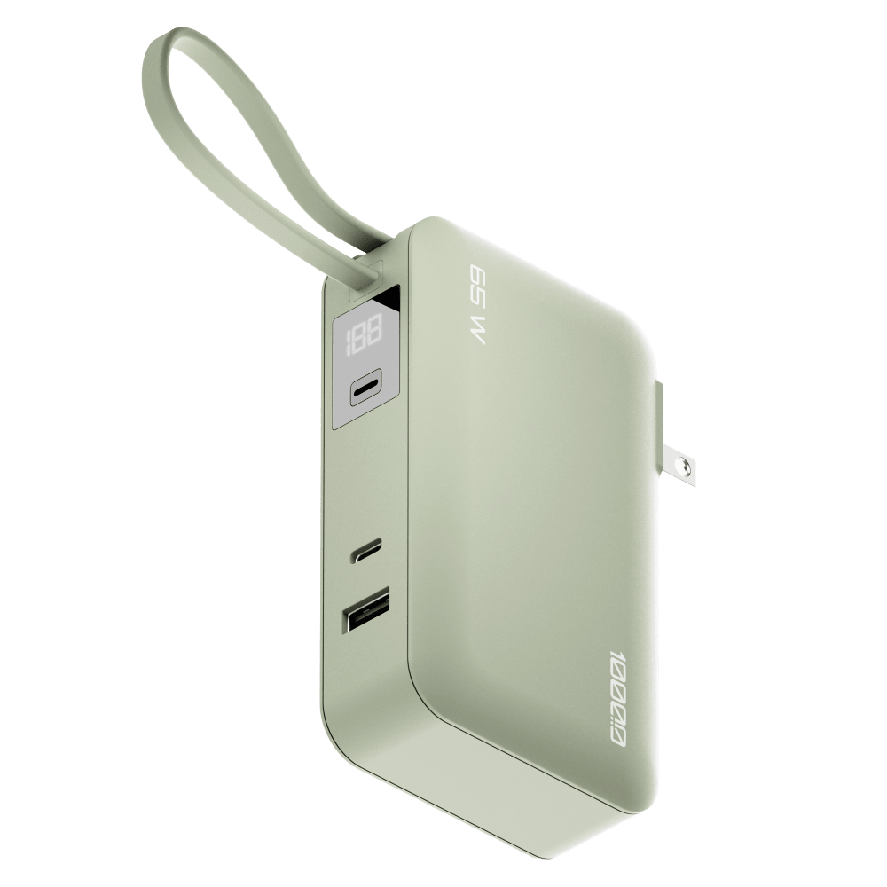 Wholesale cell phone accessory ReelCharge - 65W USB A and USB C Power Bank with Integrated