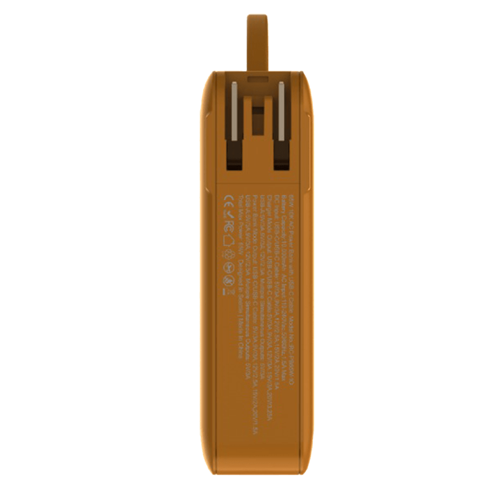 Wholesale cell phone accessory ReelCharge - 65W USB A and USB C Power Bank with Integrated