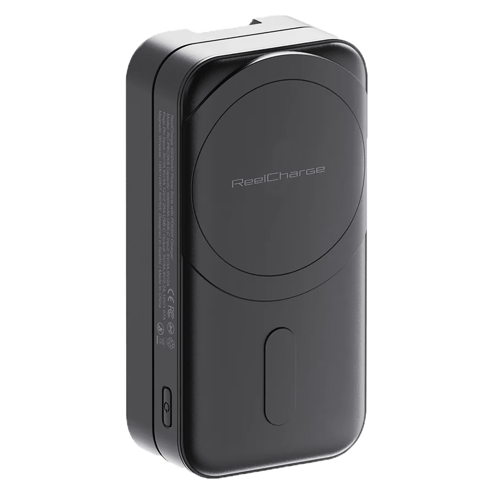 Wholesale cell phone accessory ReelCharge - 2-in-1 Power Bank 5,000 mAh and Wall Charger 65W