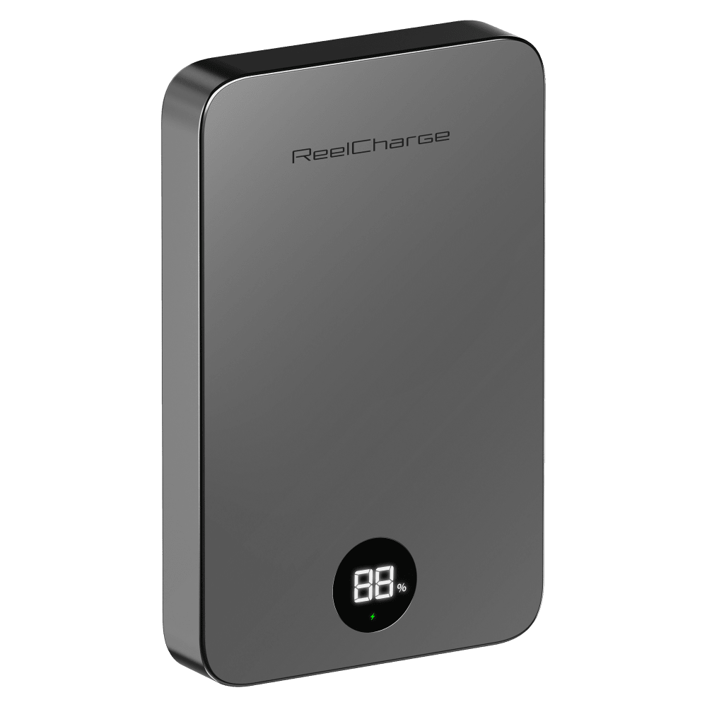 Wholesale cell phone accessory ReelCharge - Semi-Solid State Power Bank with a LED Display