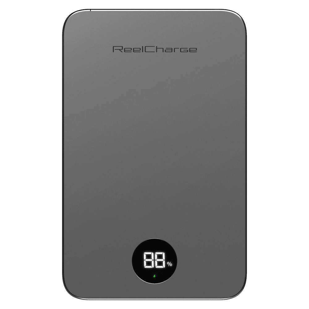 Wholesale cell phone accessory ReelCharge - Semi-Solid State Power Bank with a LED Display