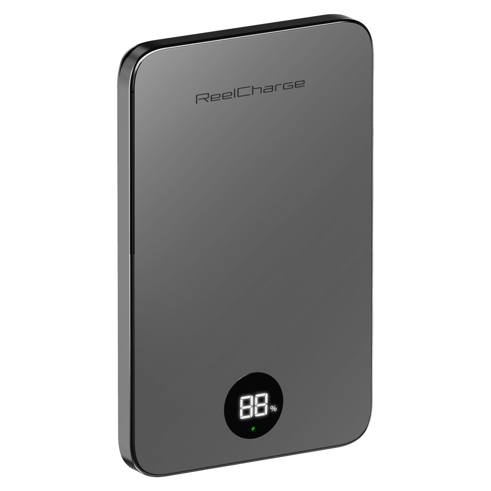 Wholesale cell phone accessory ReelCharge - Semi-Solid State Power Bank with a LED Display