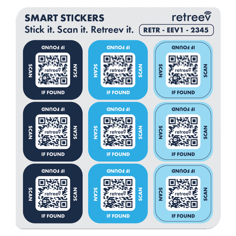 Wholesale cell phone accessory Retreev - Smart Stickers - Blue