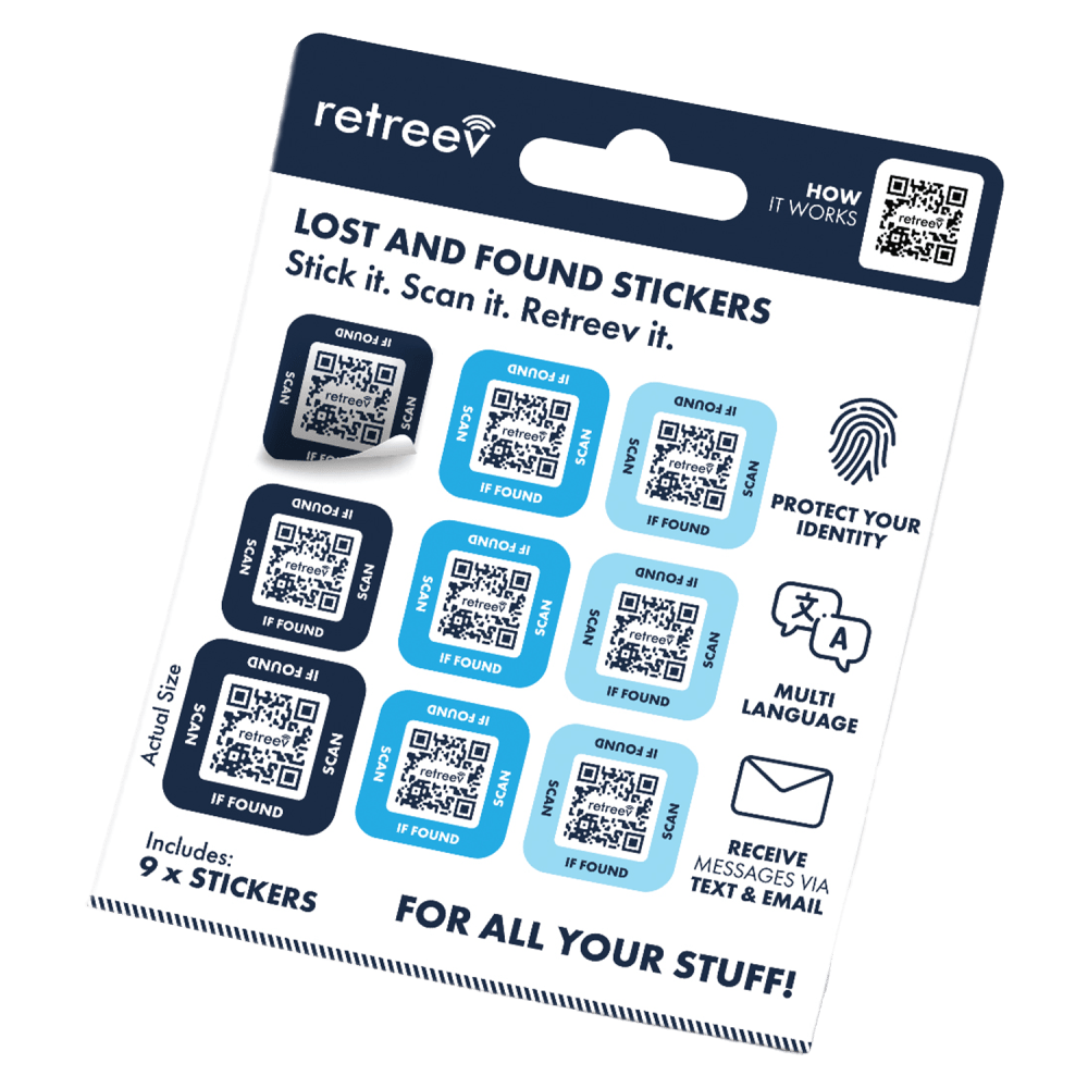 Wholesale cell phone accessory Retreev - Smart Stickers - Blue