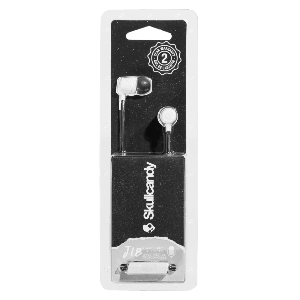 Wholesale cell phone accessory Skullcandy - Jib In Ear Wired Headphones - White and Black