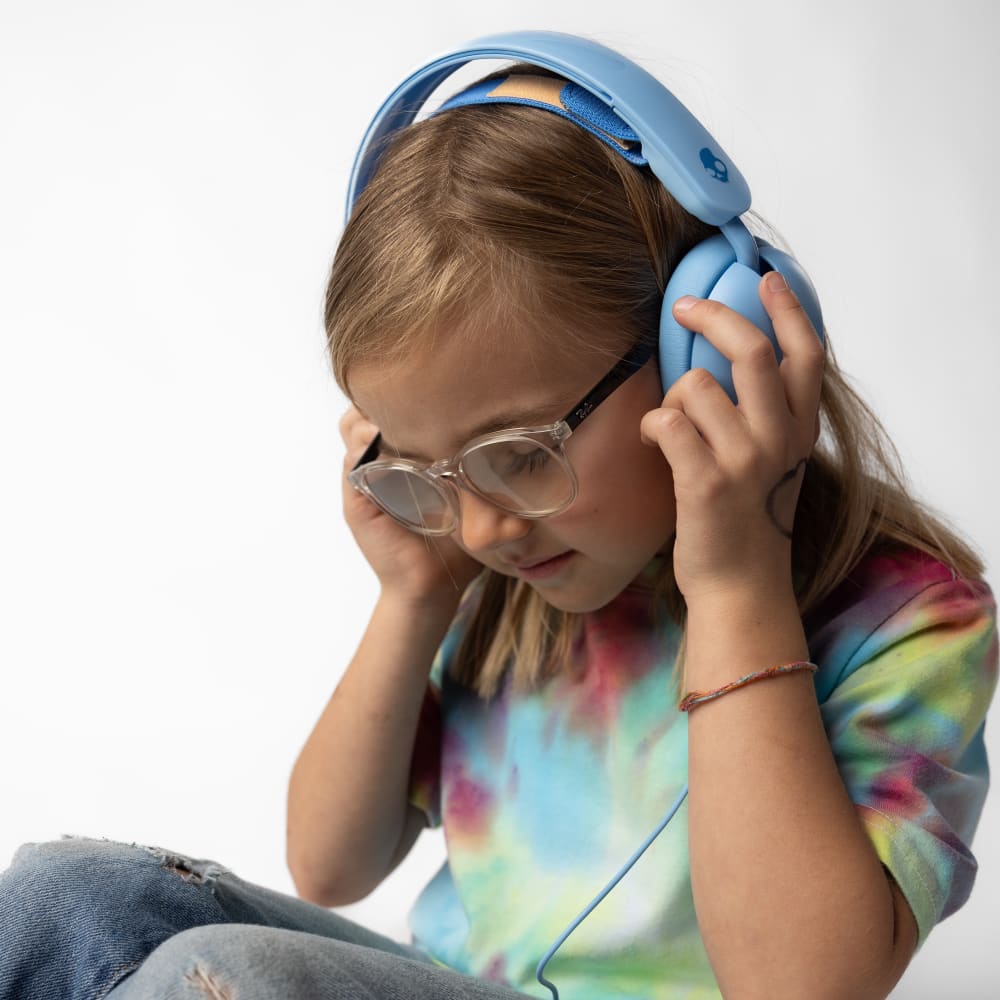 Wholesale cell phone accessory Skullcandy - Grom Kids Over Ear Wired Headphones - Surf Blue