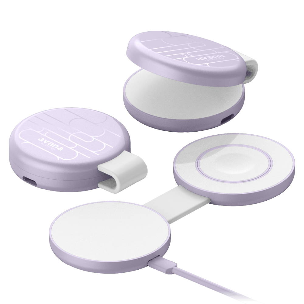 Wholesale cell phone accessory Avana - Twin Pad Wireless Charger 15W - Lavender