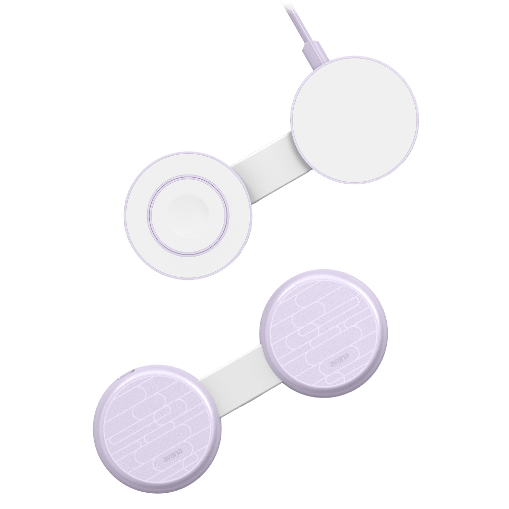 Wholesale cell phone accessory Avana - Twin Pad Wireless Charger 15W - Lavender