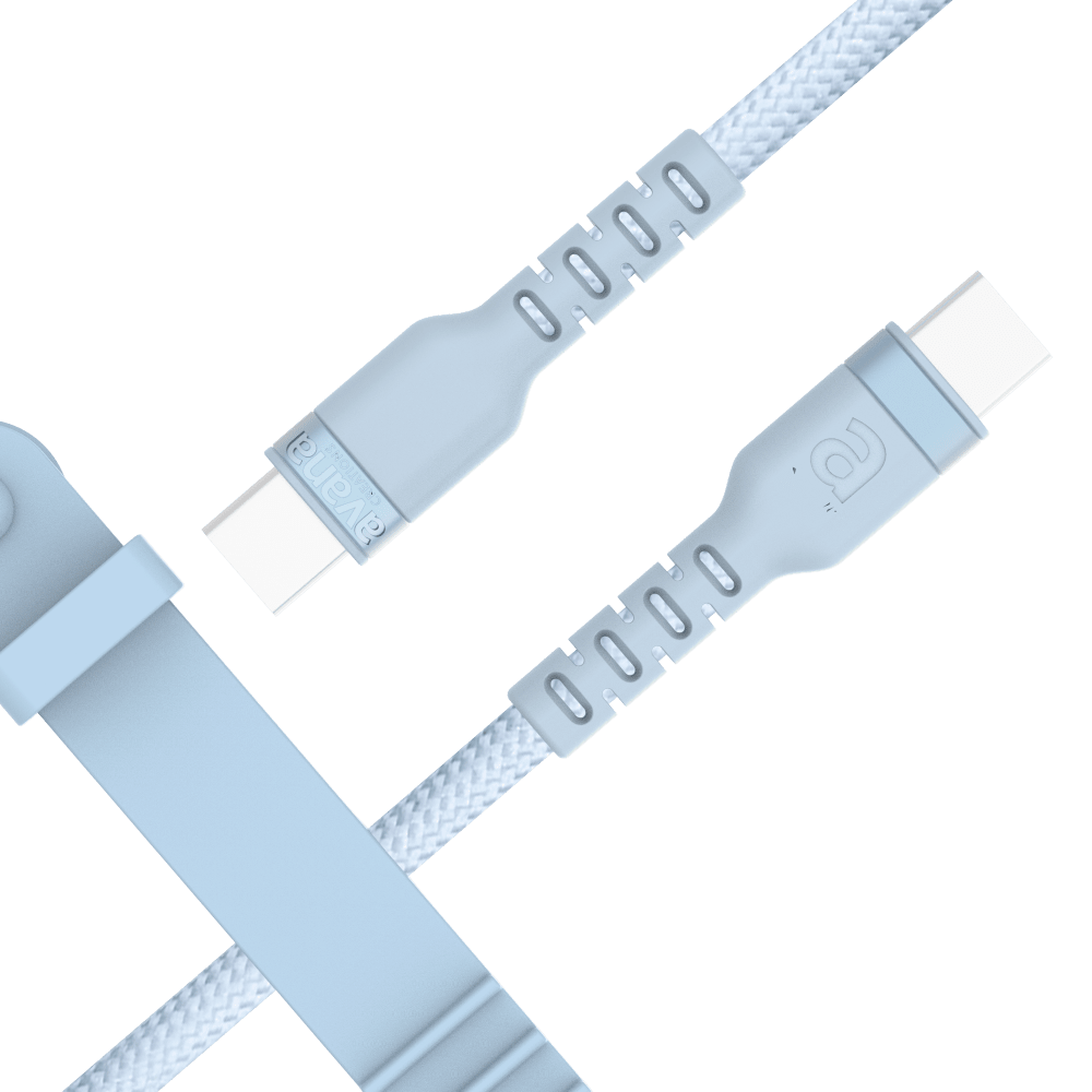 Wholesale cell phone accessory Avana - Rugged 100W USB C to USB C Cable 2m - Light Blue