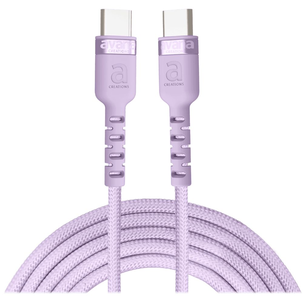 Wholesale cell phone accessory Avana - 100W USB C to USB C Cable 2m - Light Purple