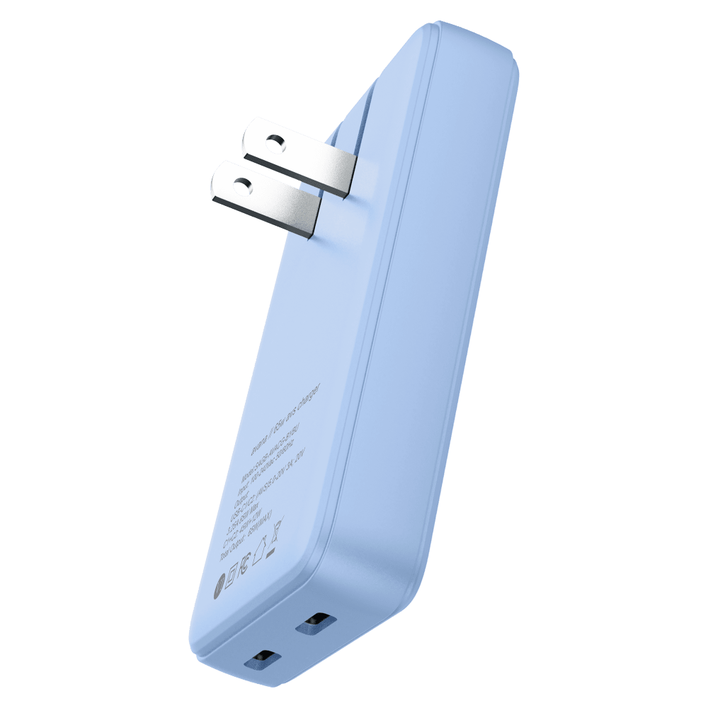 Wholesale cell phone accessory Avana - Ultra-Slim Dual 65W USB C to USB C Charger - Sky