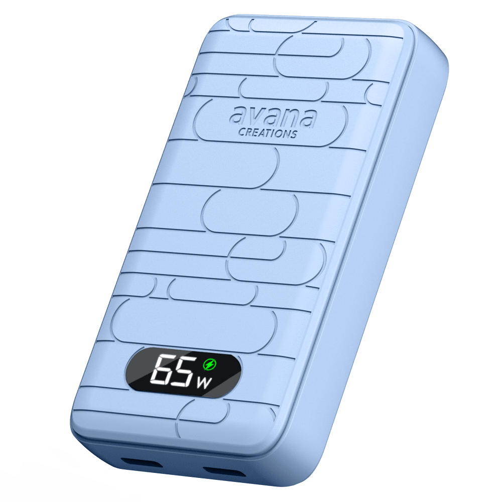 Wholesale cell phone accessory Avana - Ultra-Slim Dual 65W USB C to USB C Charger - Sky