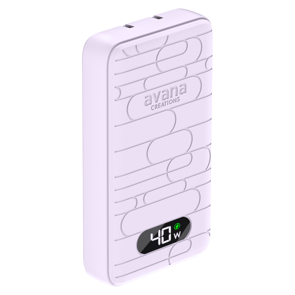 Wholesale cell phone accessory Avana - Ultra-Slim Dual 40W USB C to USB C Charger - Lavender