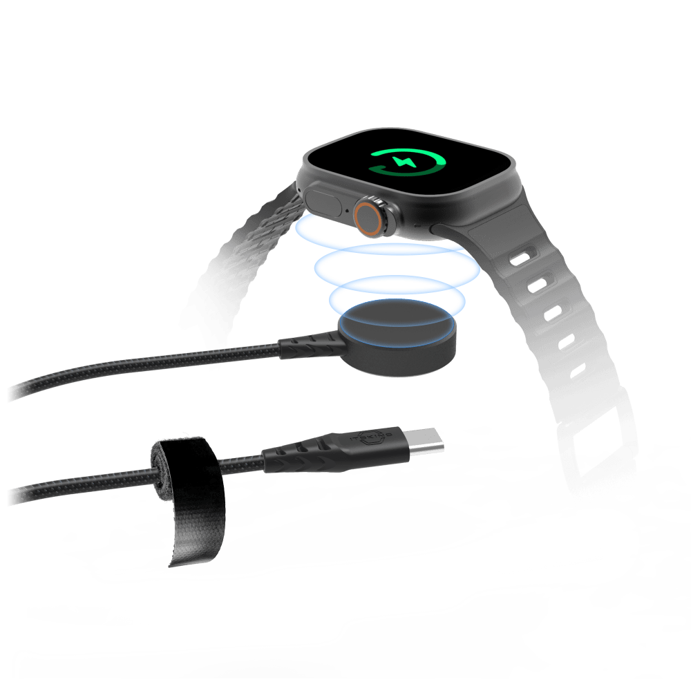 Wholesale cell phone accessory ITSKINS - Hybrid Smartwatch Magnetic Pod to USB C Cable - Black