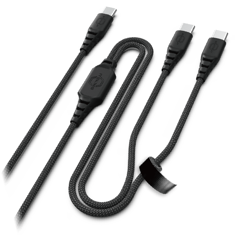Wholesale cell phone accessory ITSKINS - Hybrid 2 in 1 USB C to USB C Cable 2m - Black