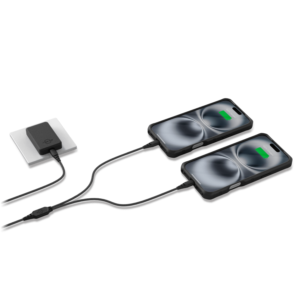 Wholesale cell phone accessory ITSKINS - Hybrid 2 in 1 USB C to USB C Cable 2m - Black