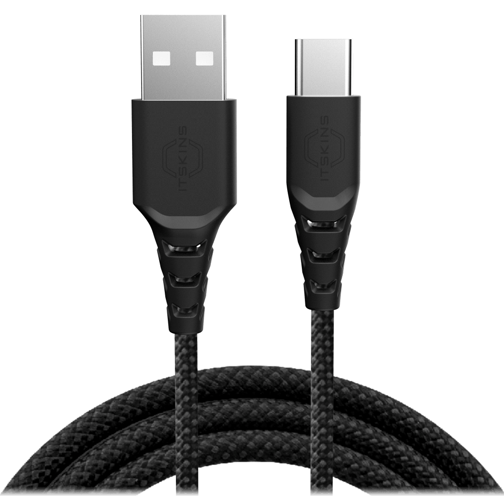 Wholesale cell phone accessory ITSKINS - Hybrid 65W USB A to USB C Cable 2m - Black