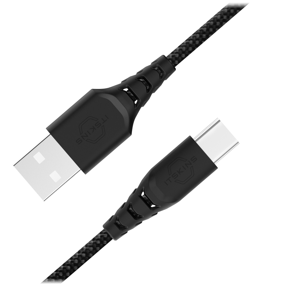 Wholesale cell phone accessory ITSKINS - Hybrid 65W USB A to USB C Cable 2m - Black