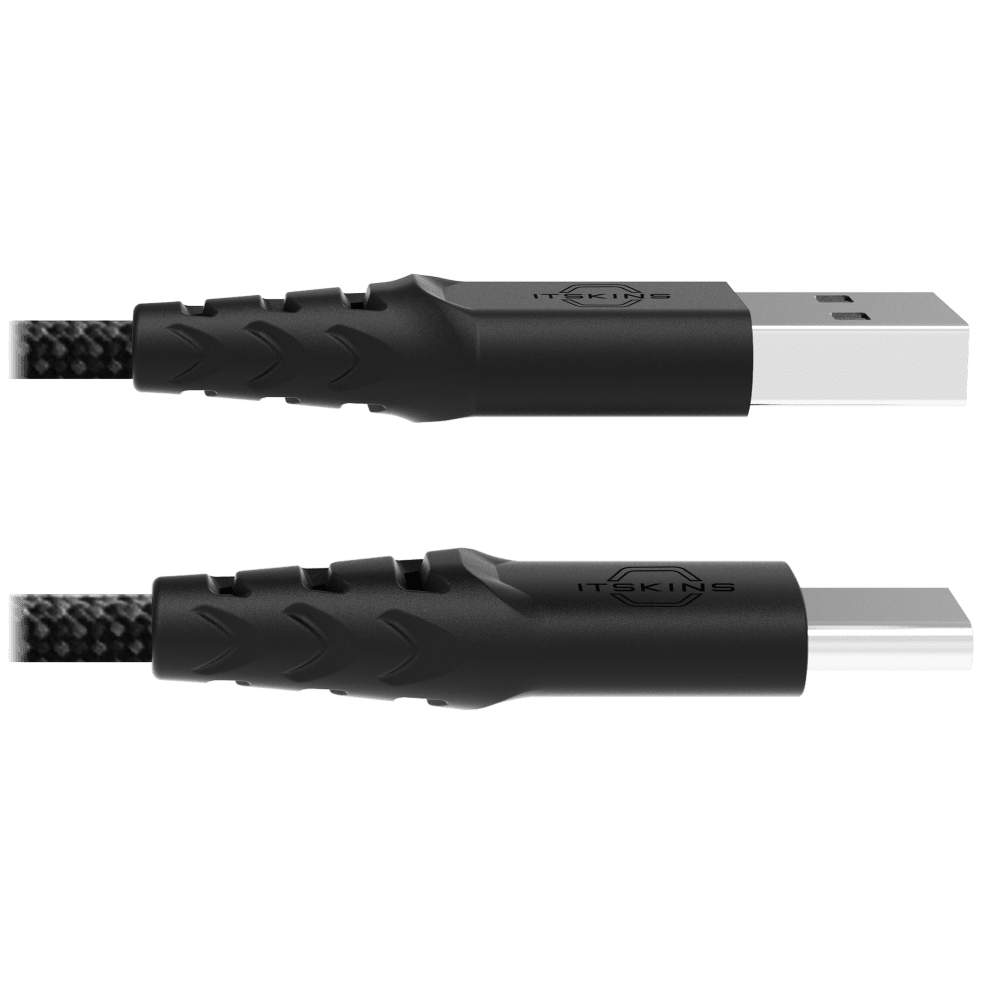 Wholesale cell phone accessory ITSKINS - Hybrid 65W USB A to USB C Cable 2m - Black