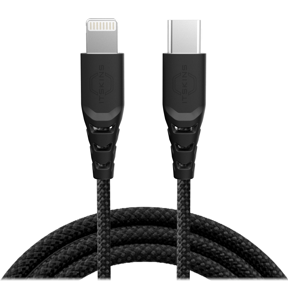 Wholesale cell phone accessory ITSKINS - Hybrid 65W USB C to Lightning Cable 2m - Black
