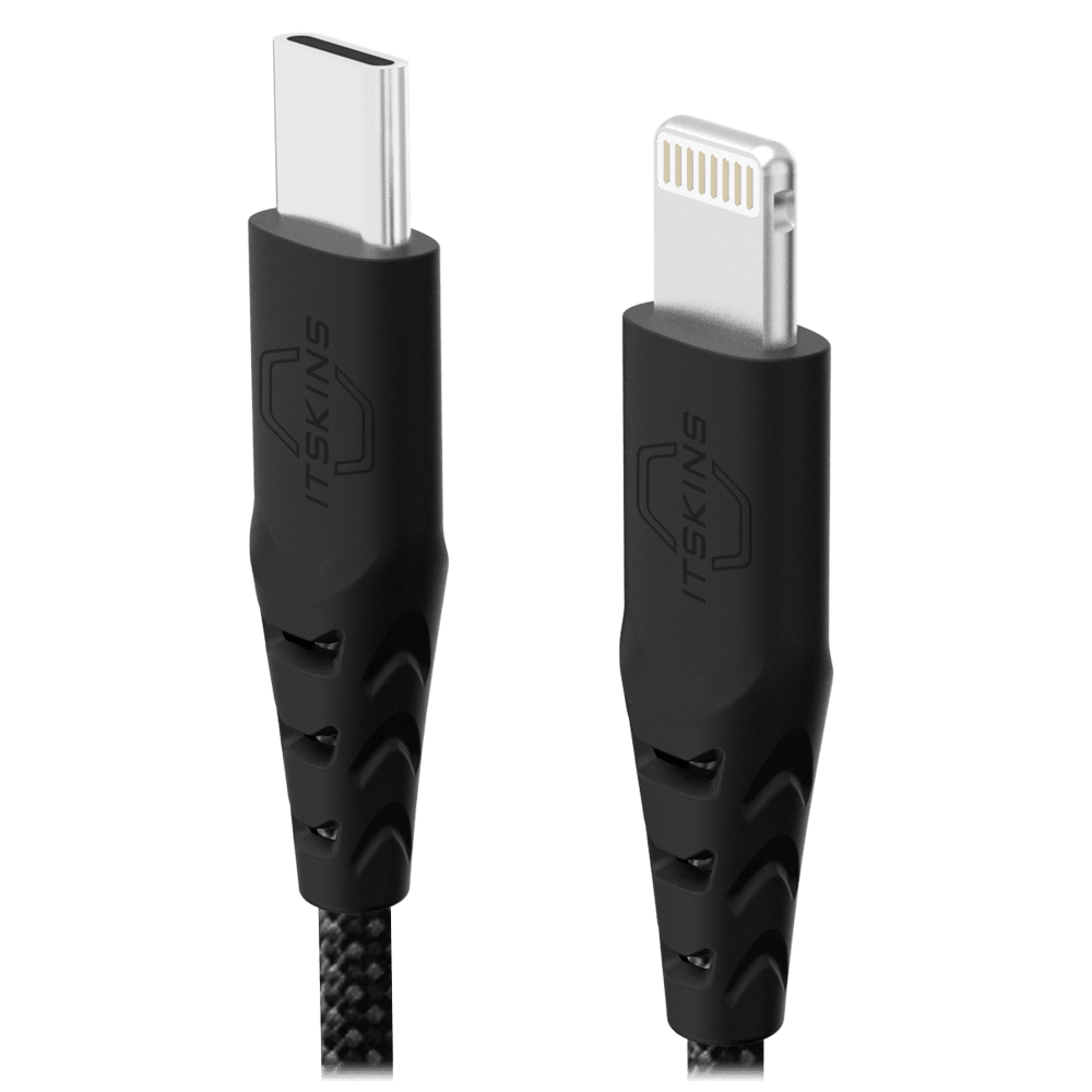 Wholesale cell phone accessory ITSKINS - Hybrid 65W USB C to Lightning Cable 2m - Black