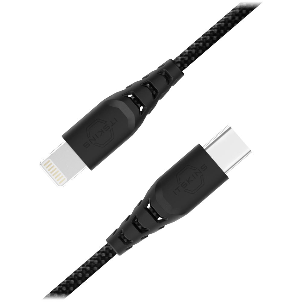 Wholesale cell phone accessory ITSKINS - Hybrid 65W USB C to Lightning Cable 2m - Black