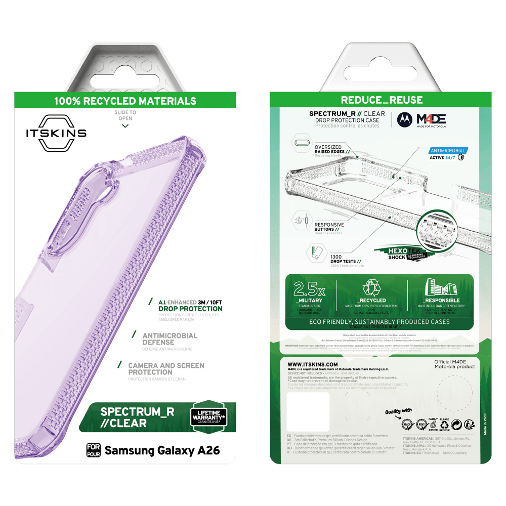 Wholesale cell phone accessory ITSKINS - Spectrum_R Clear Case for Samsung Galaxy A26 - Light