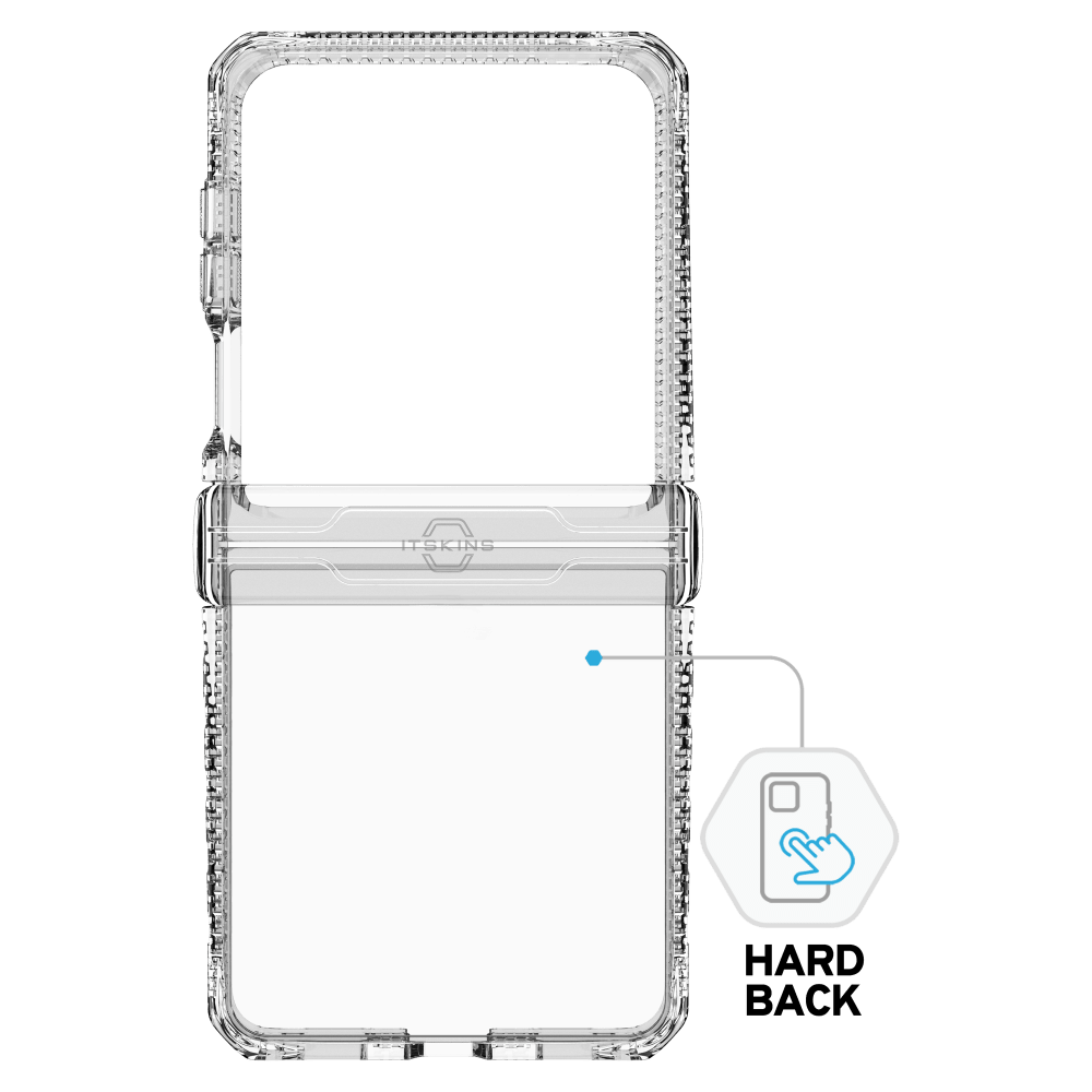 Wholesale cell phone accessory ITSKINS - Hybrid_R Clear Hinge Case for Samsung Galaxy Z Flip7