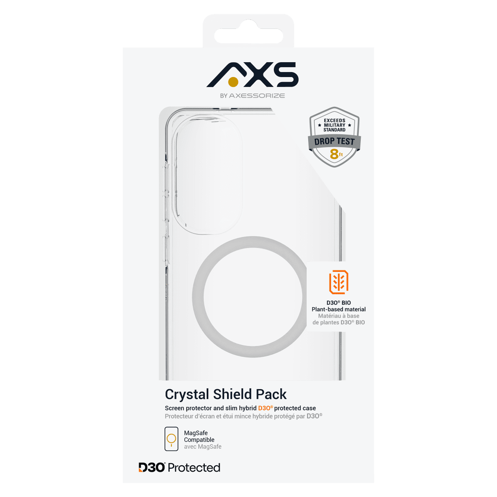 Wholesale cell phone accessory AXS - Crystal Shield D3O MagSafe Case with ARMORGlass for Samsung