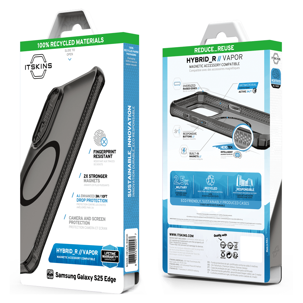 Wholesale cell phone accessory ITSKINS - Hybrid_R Vapor MagSafe Case for Samsung Galaxy S25