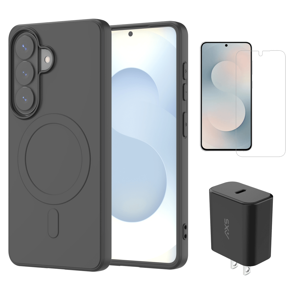 Wholesale cell phone accessory AXS - POP 3 in 1 Bundle for Samsung Galaxy S25 - Black