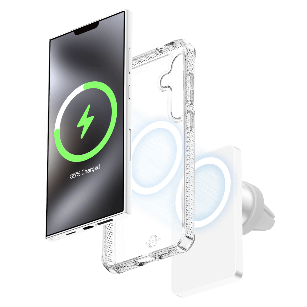 Wholesale cell phone accessory ITSKINS - Hybrid_R Clear MagSafe Case for Samsung Galaxy S25