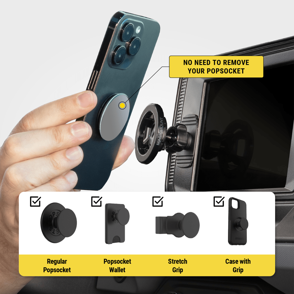 Wholesale cell phone accessory Scosche - MagicMount MagSafe 5 in 1 Magnetic Phone Mount - Black