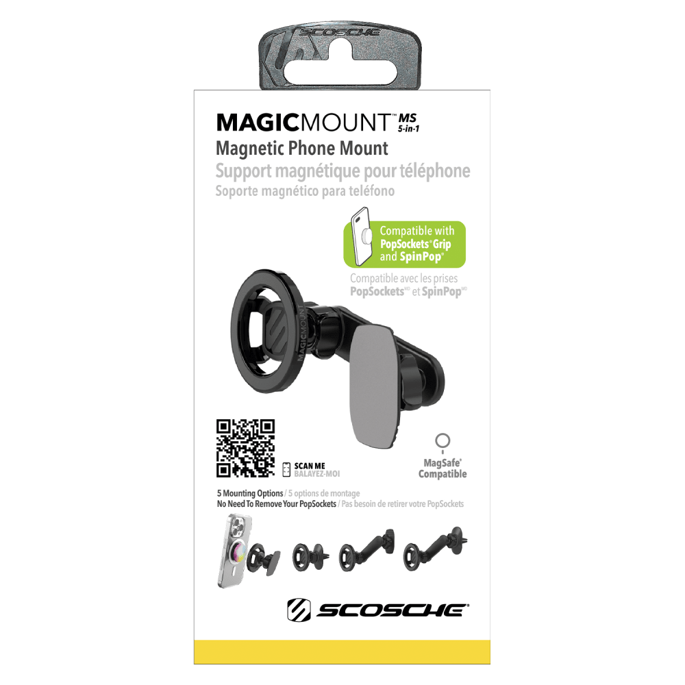 Wholesale cell phone accessory Scosche - MagicMount MagSafe 5 in 1 Magnetic Phone Mount - Black