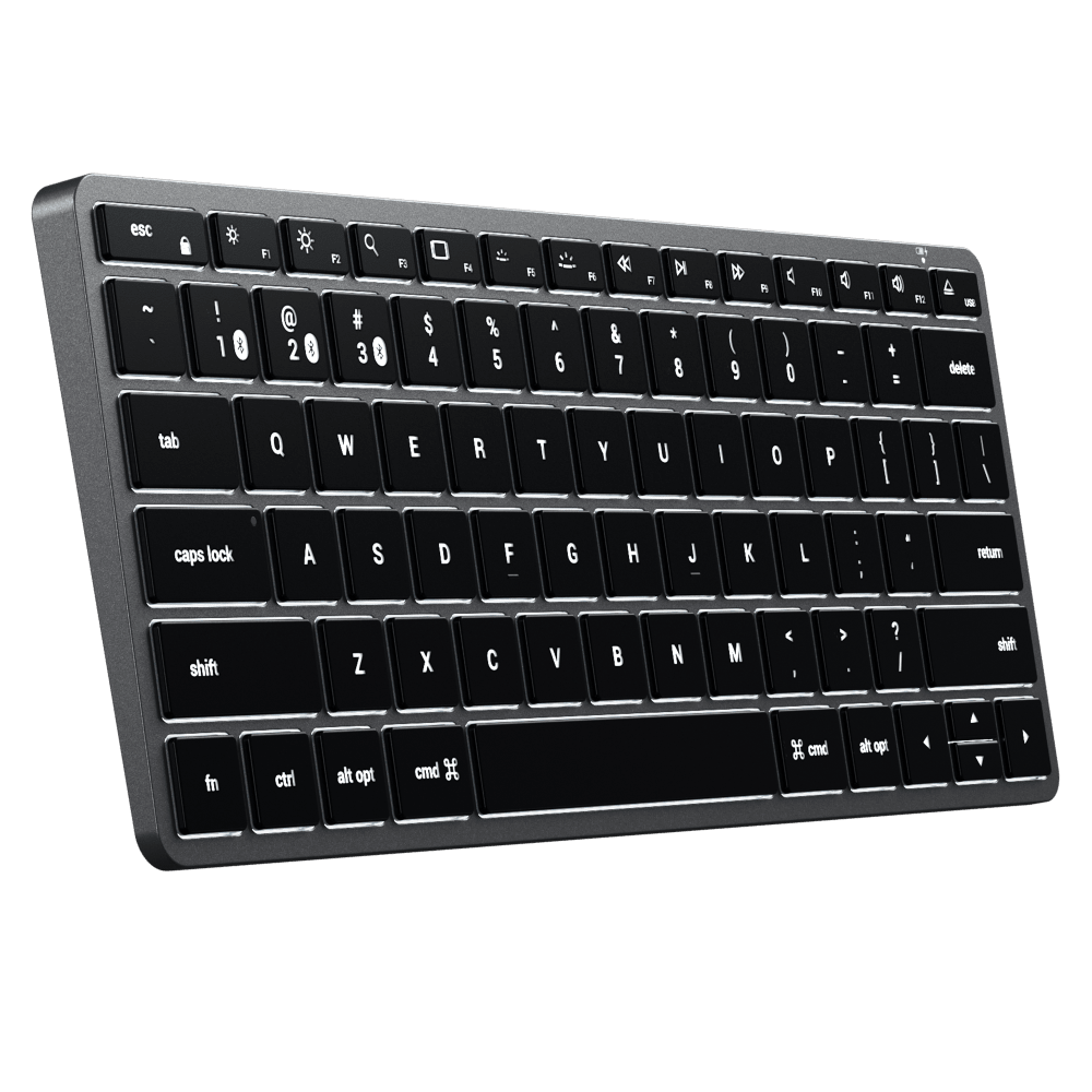 Wholesale cell phone accessory Satechi - Slim X1 Bluetooth Backlit Keyboard - Space Gray