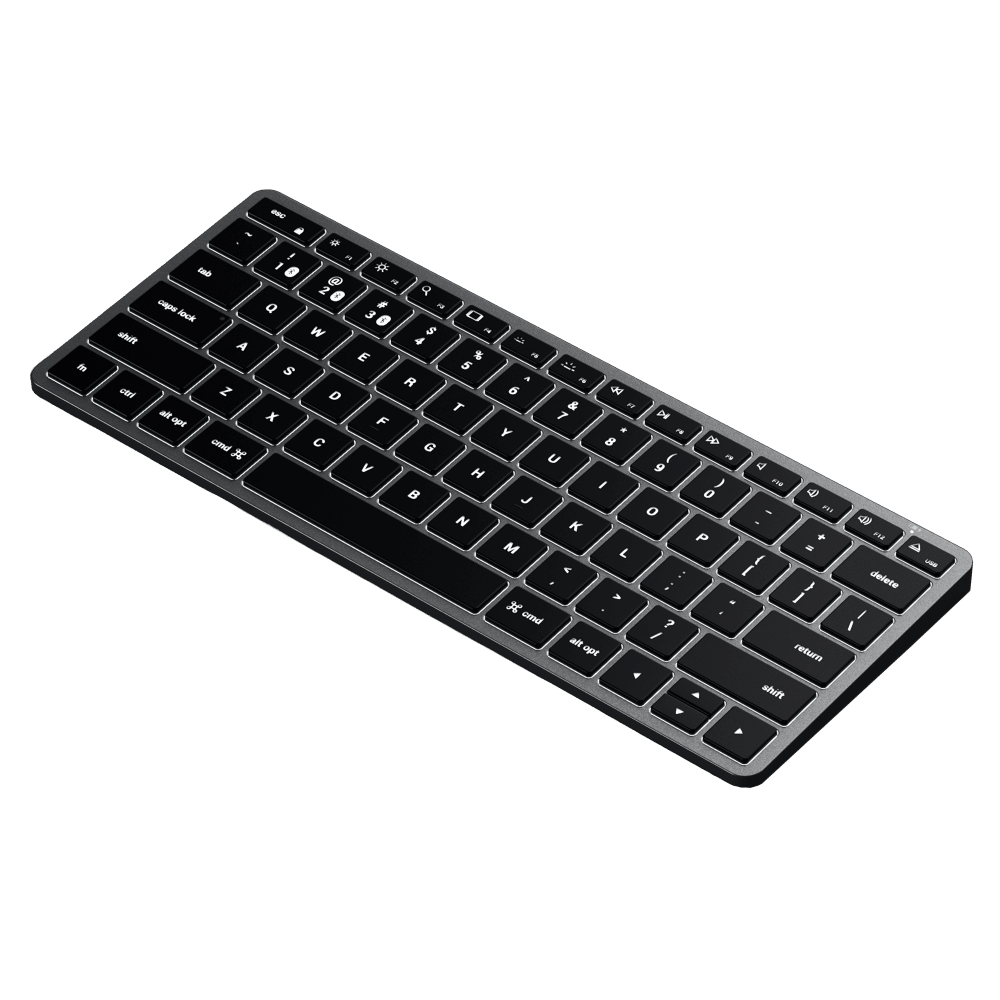 Wholesale cell phone accessory Satechi - Slim X1 Bluetooth Backlit Keyboard - Space Gray