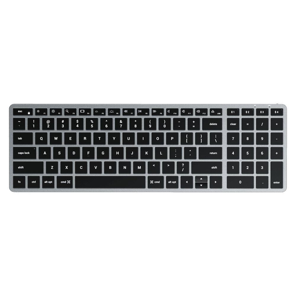 Wholesale cell phone accessory Satechi - Slim X2 Bluetooth Backlit Keyboard - Space Gray