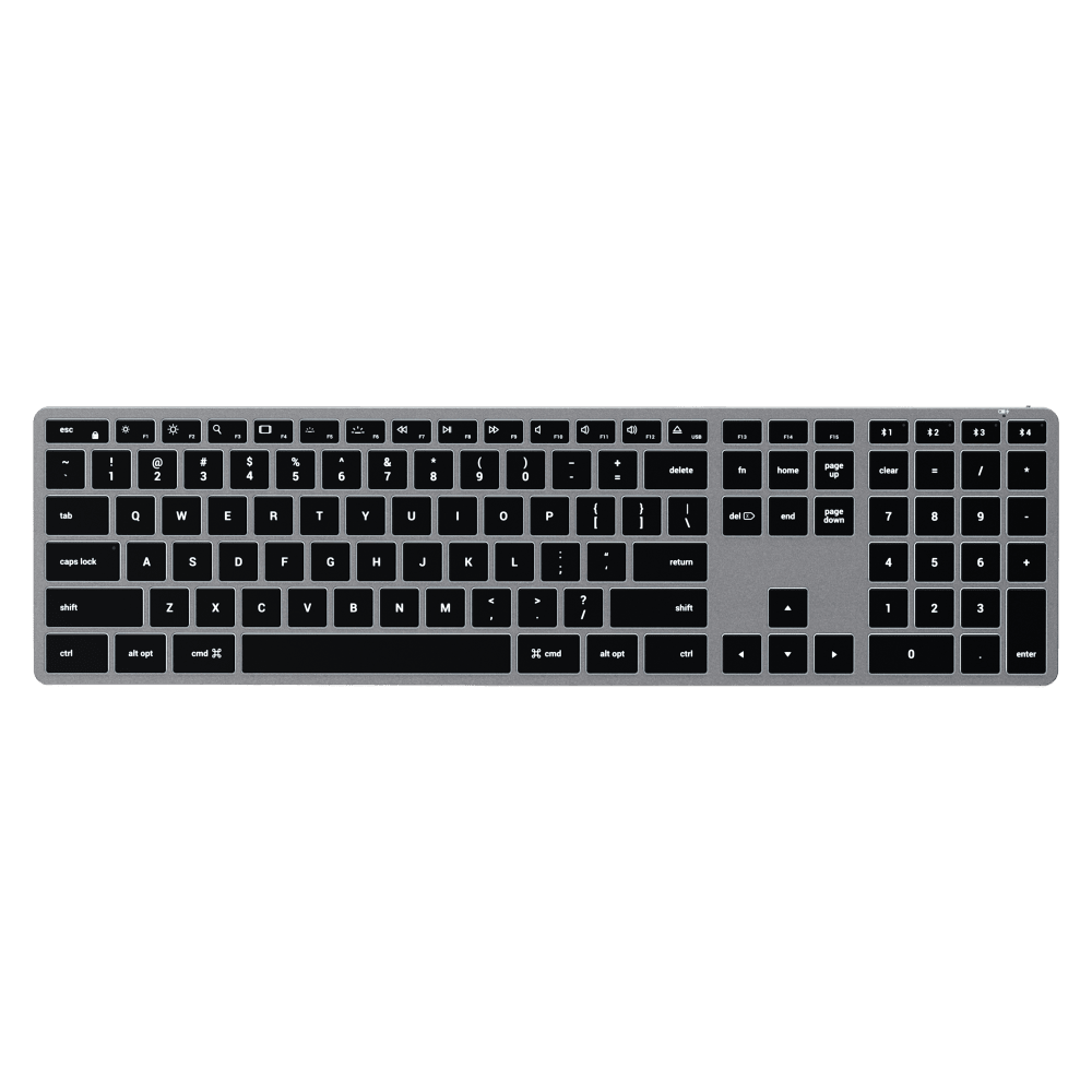 Wholesale cell phone accessory Satechi - Slim X3 Bluetooth Backlit Keyboard - Space Gray