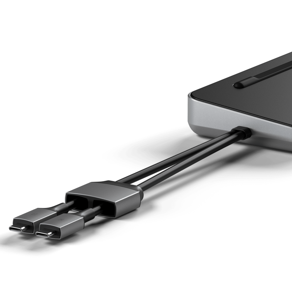 Wholesale cell phone accessory Satechi - Dual USB Type C Dock Stand - Space Gray