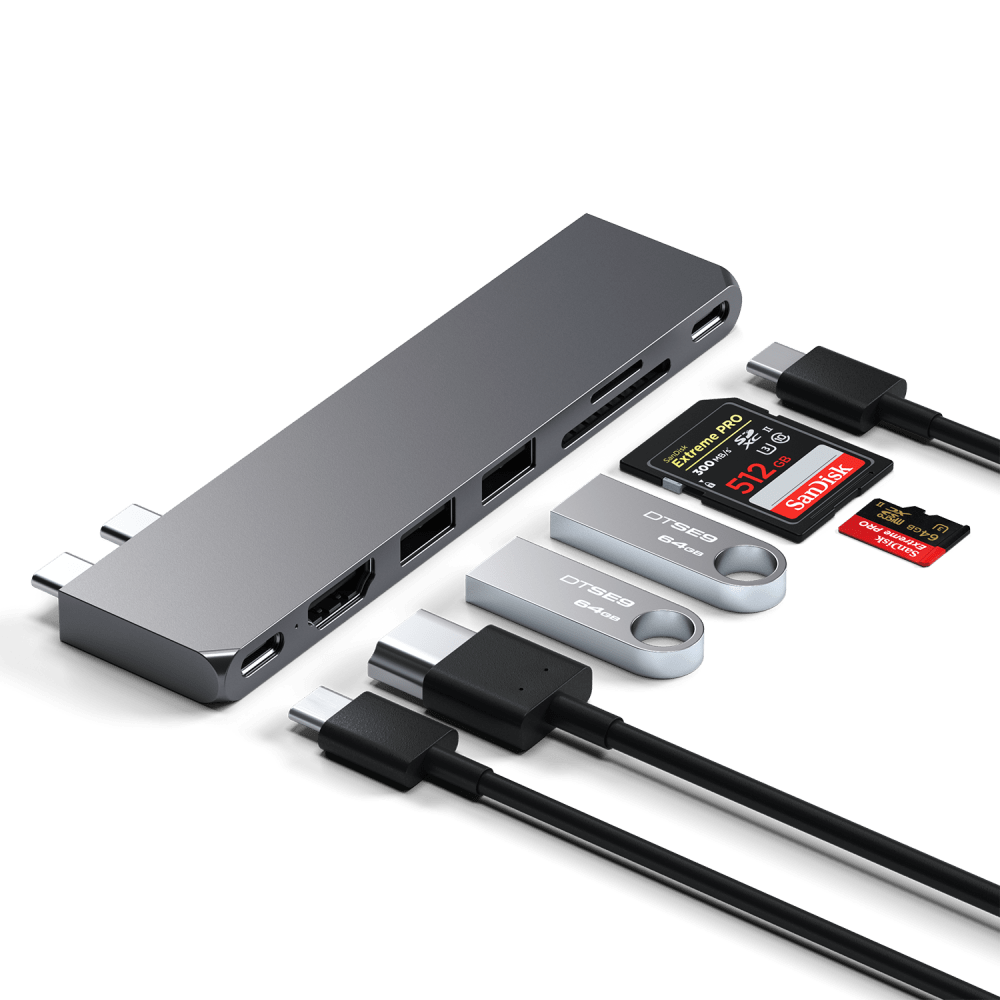 Wholesale cell phone accessory Satechi - Pro Hub Adapter Slim - Space Gray