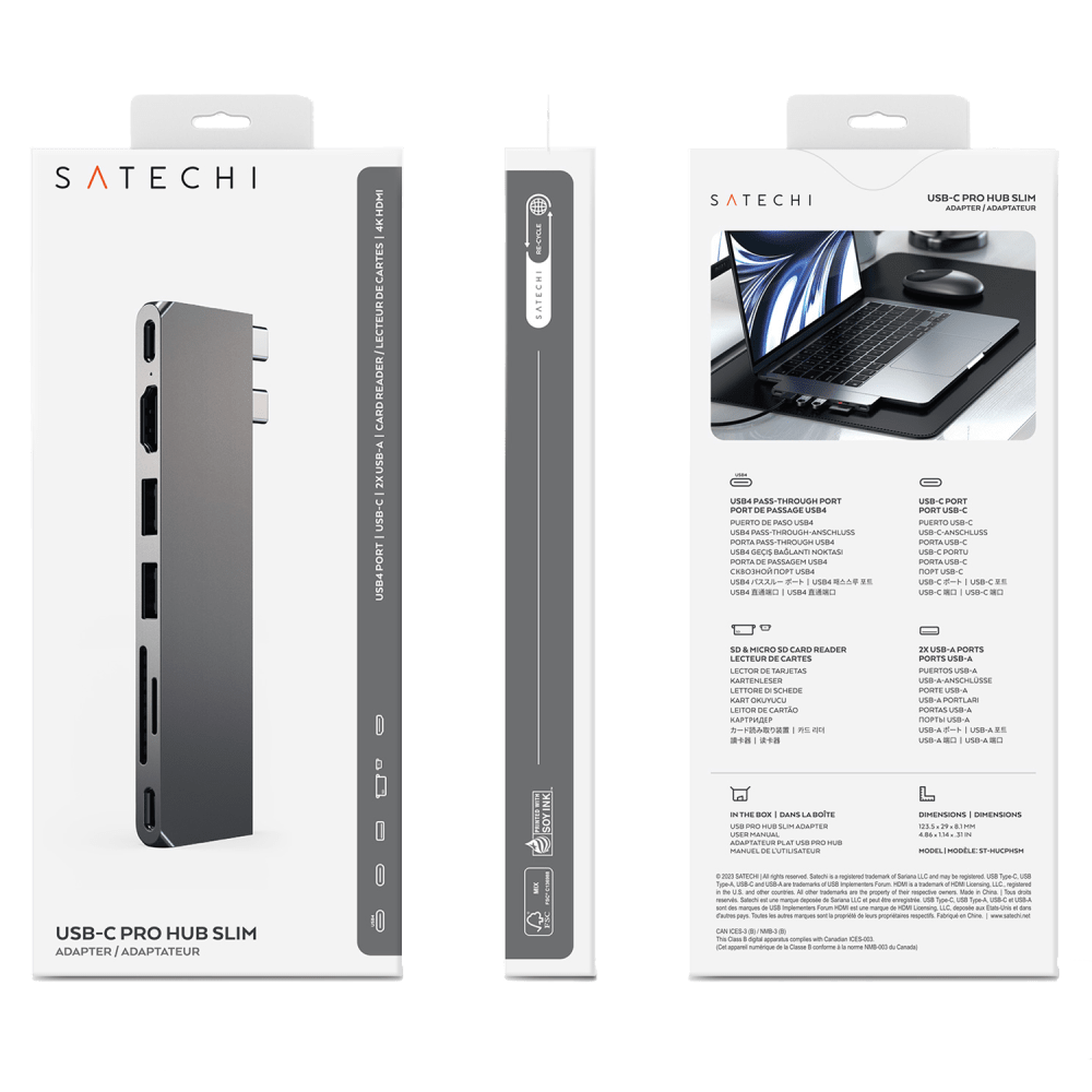 Wholesale cell phone accessory Satechi - Pro Hub Adapter Slim - Space Gray